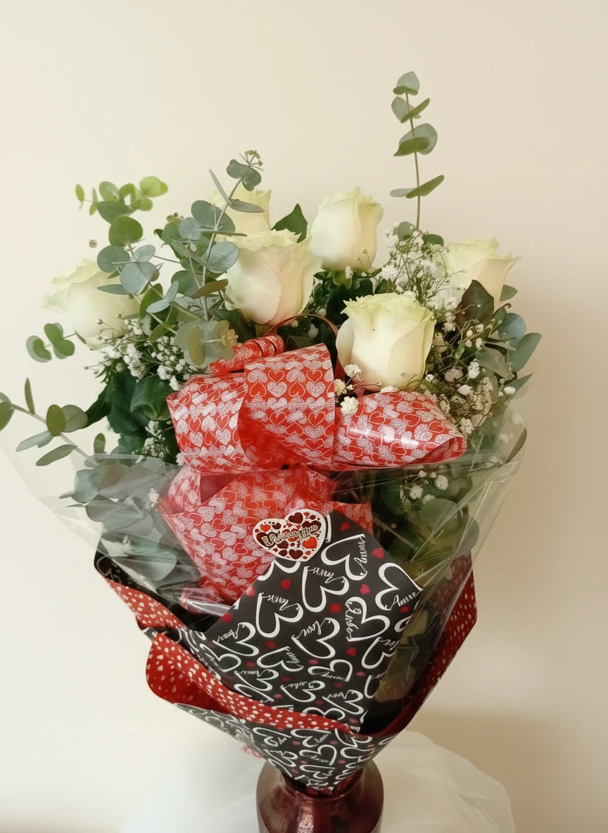 Ramo de flores primaverales con tonos suaves y alegres